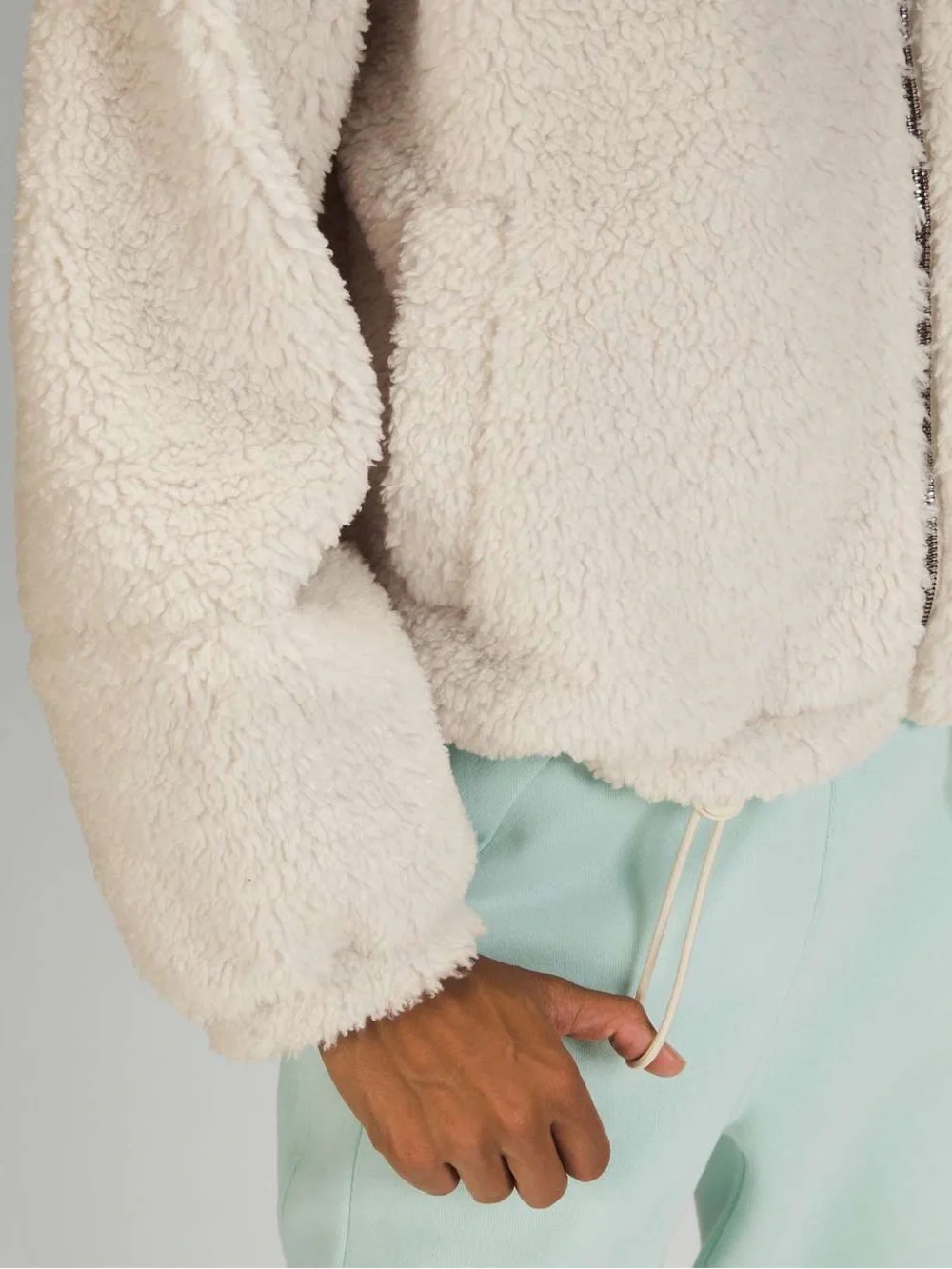 Lululemon Cinchable Fleece Zip-Up White Opal Size 2